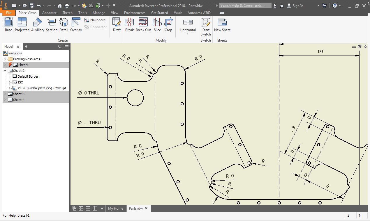 Solved Inventor won�t display the first digit of drawing