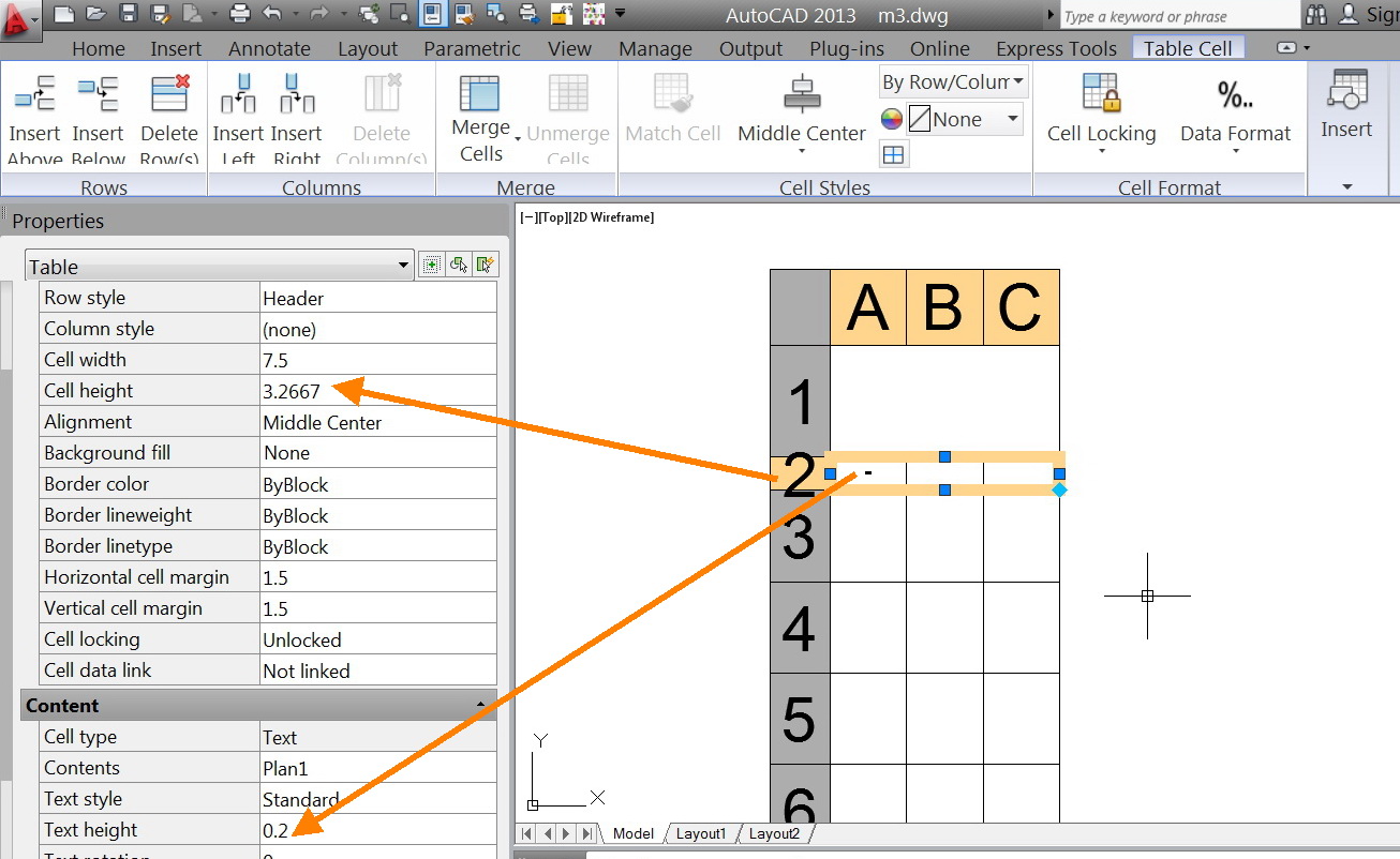 Row height of the table, Autodesk Community