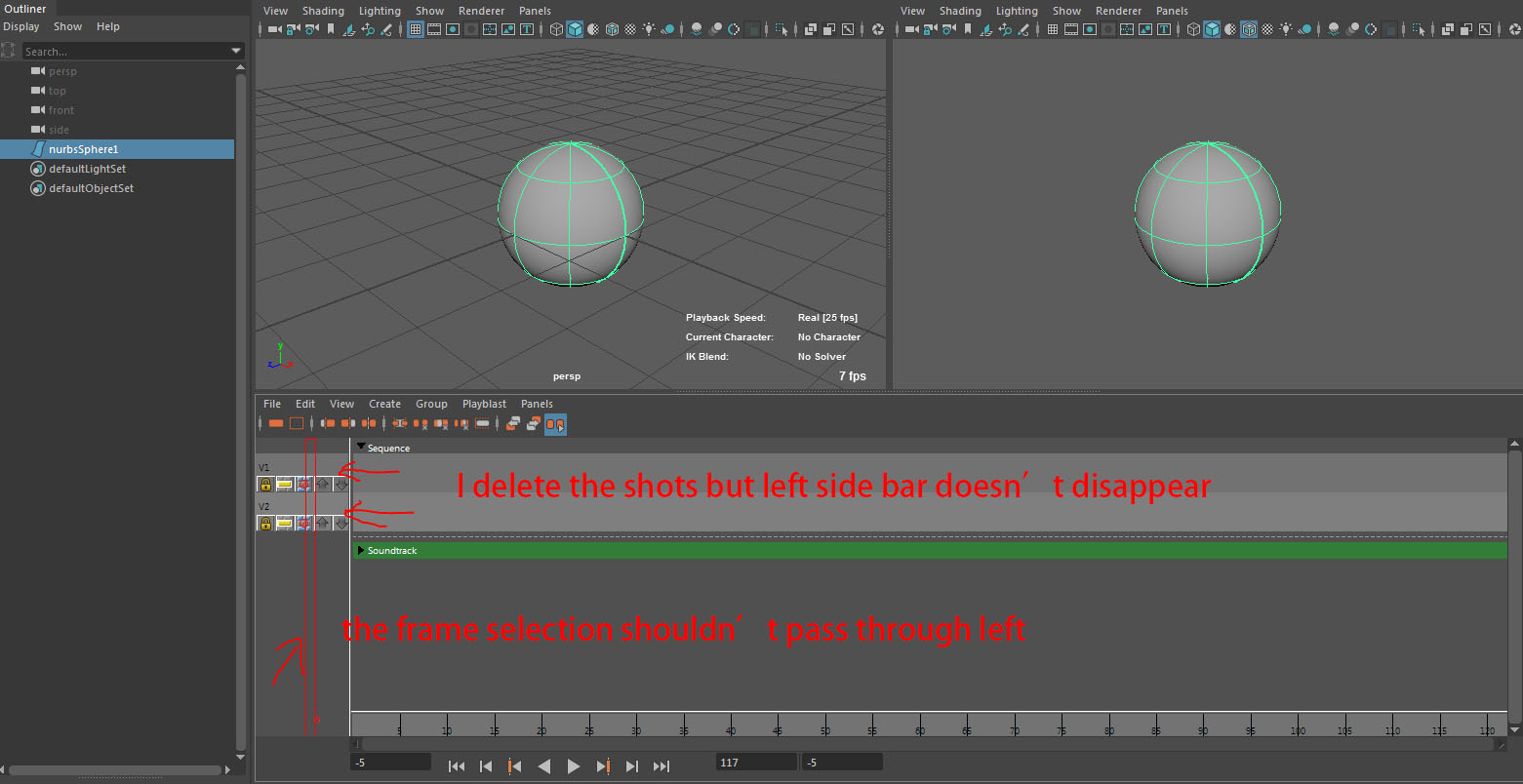Solved unable to delete shots in camera sequence in maya 2018. work in