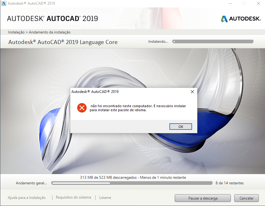 ERRO DE INSTALAÇÃO DO AUTOCAD 2019 VERSÃO ESTUDANTE Autodesk Community