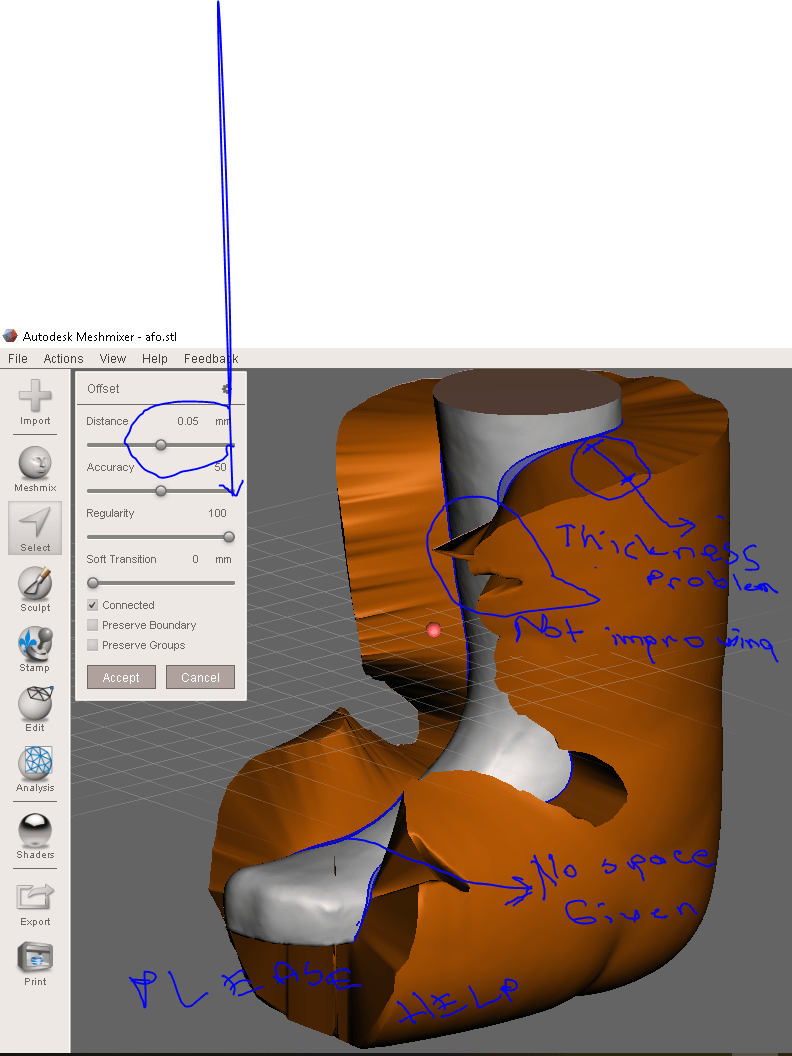 Changing Axis while importing from meshmixer to fusion. Autodesk