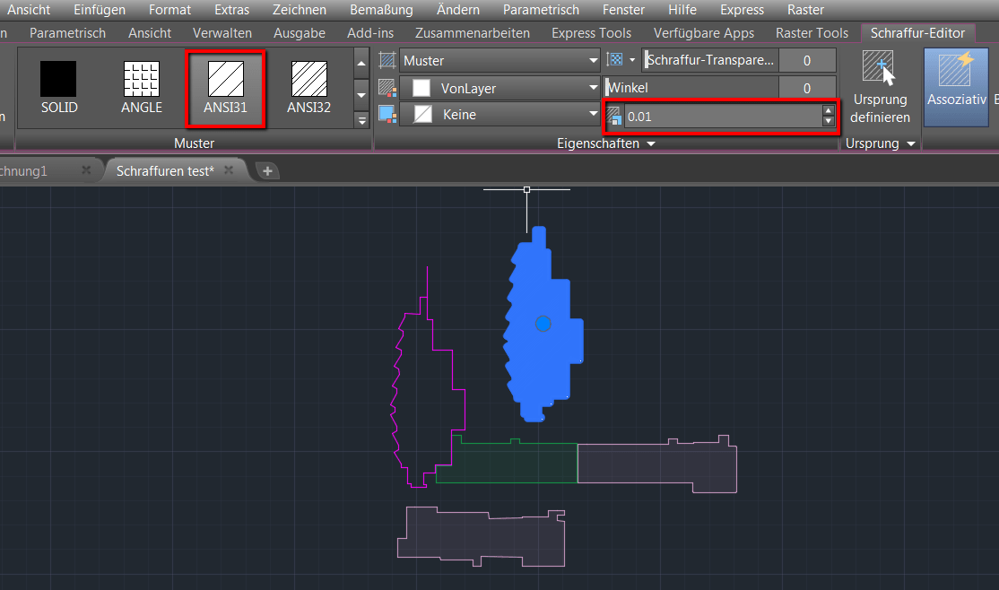 Gelöst AutoCAD 2019 Schraffur in gezackte Umgrenzung einfügen