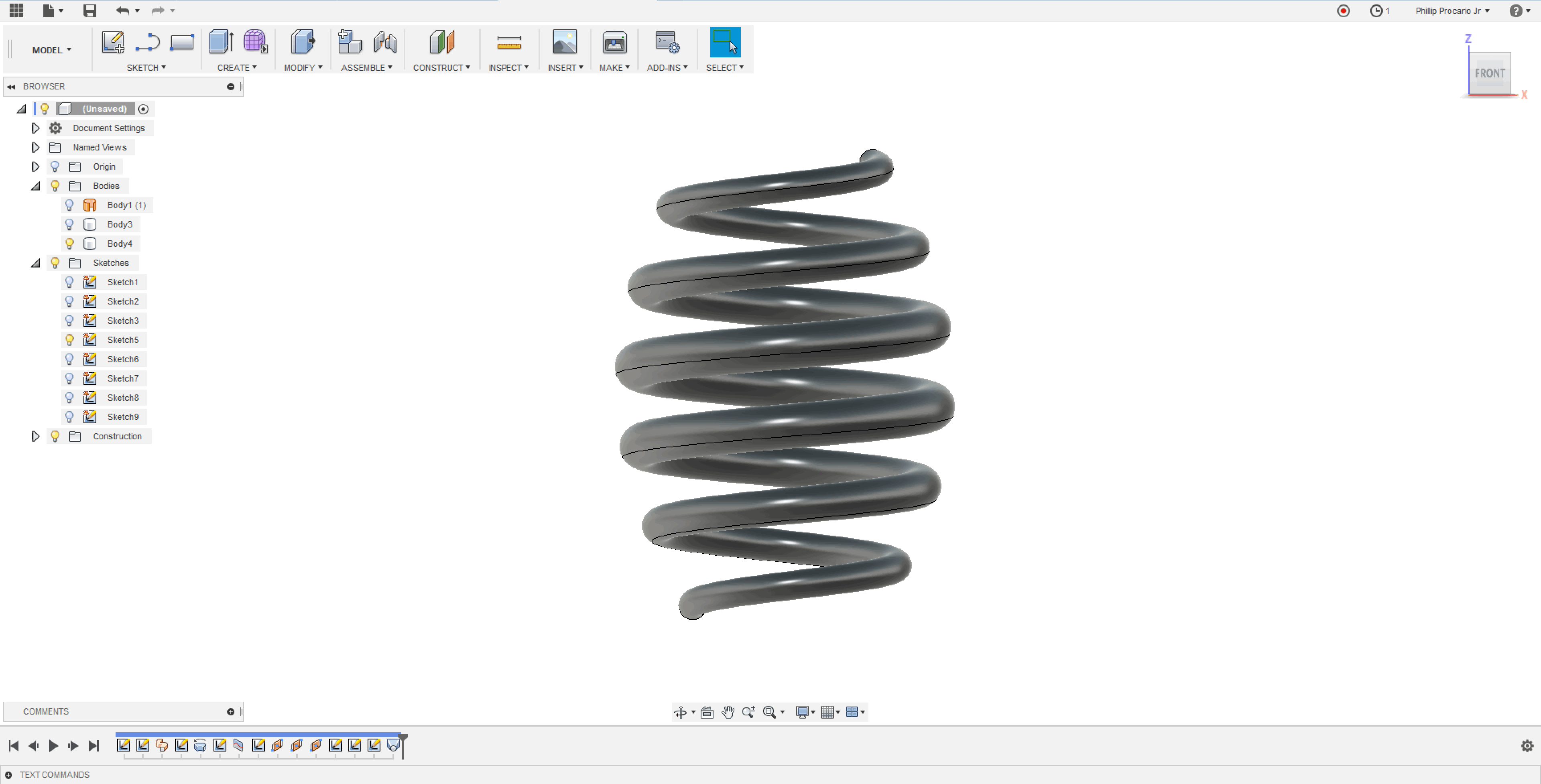 Easy way to make a bent spring or cord. Autodesk Community