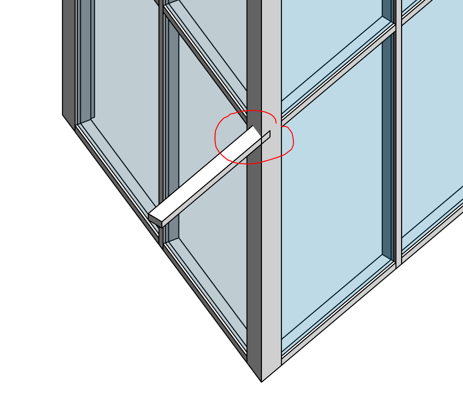 Extend One Curtain Wall Past Corner Mullion With T Miter Autodesk
