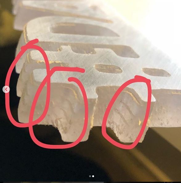 Solved x axis no milling straight down. creating a staircase wall. not straight down