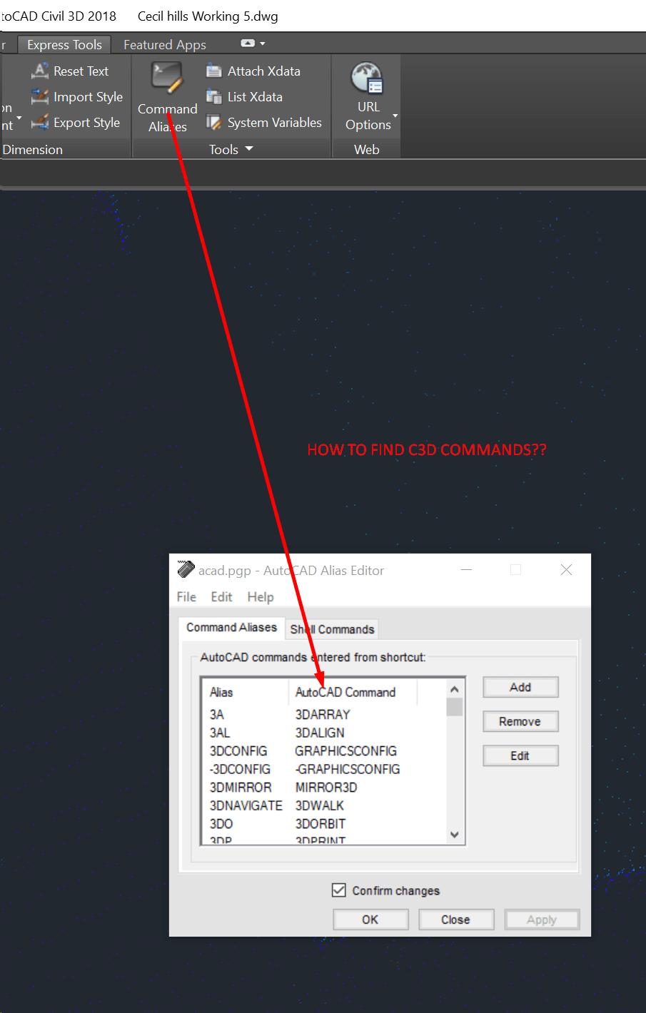 Solved Command Alias for Civil 3D commands Autodesk Community