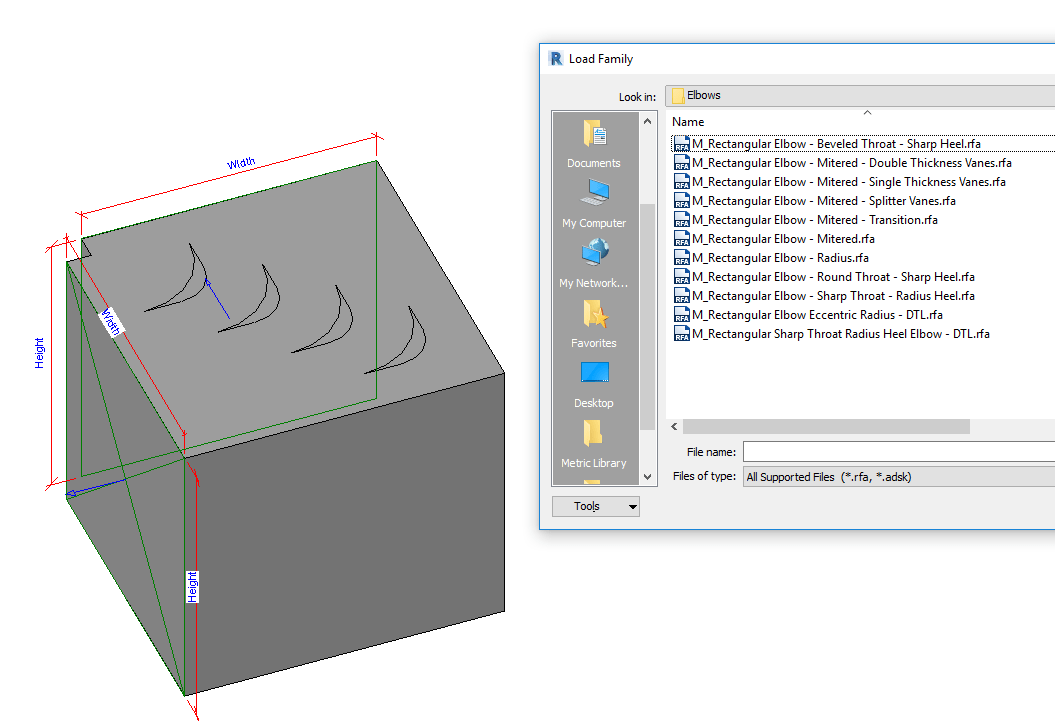 Flat Oval Mitered Elbow With Turning Vanes Autodesk Community