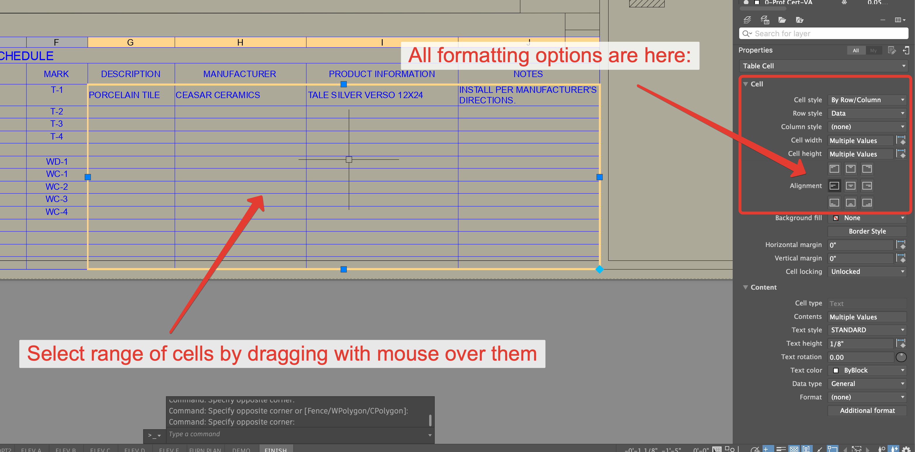 Solved Formatting tables Autodesk Community