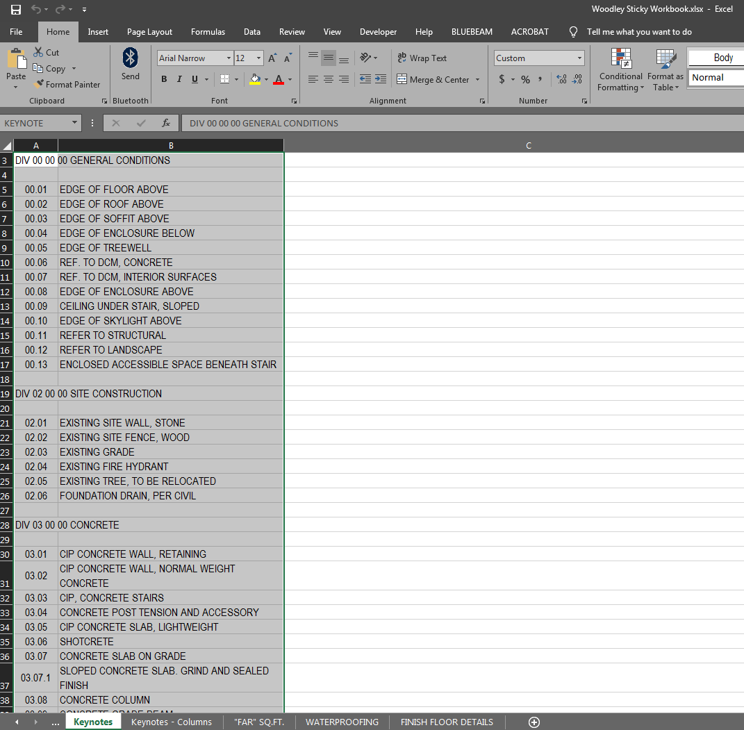 Keynotes with Instance Parameter Text Field Autodesk Community
