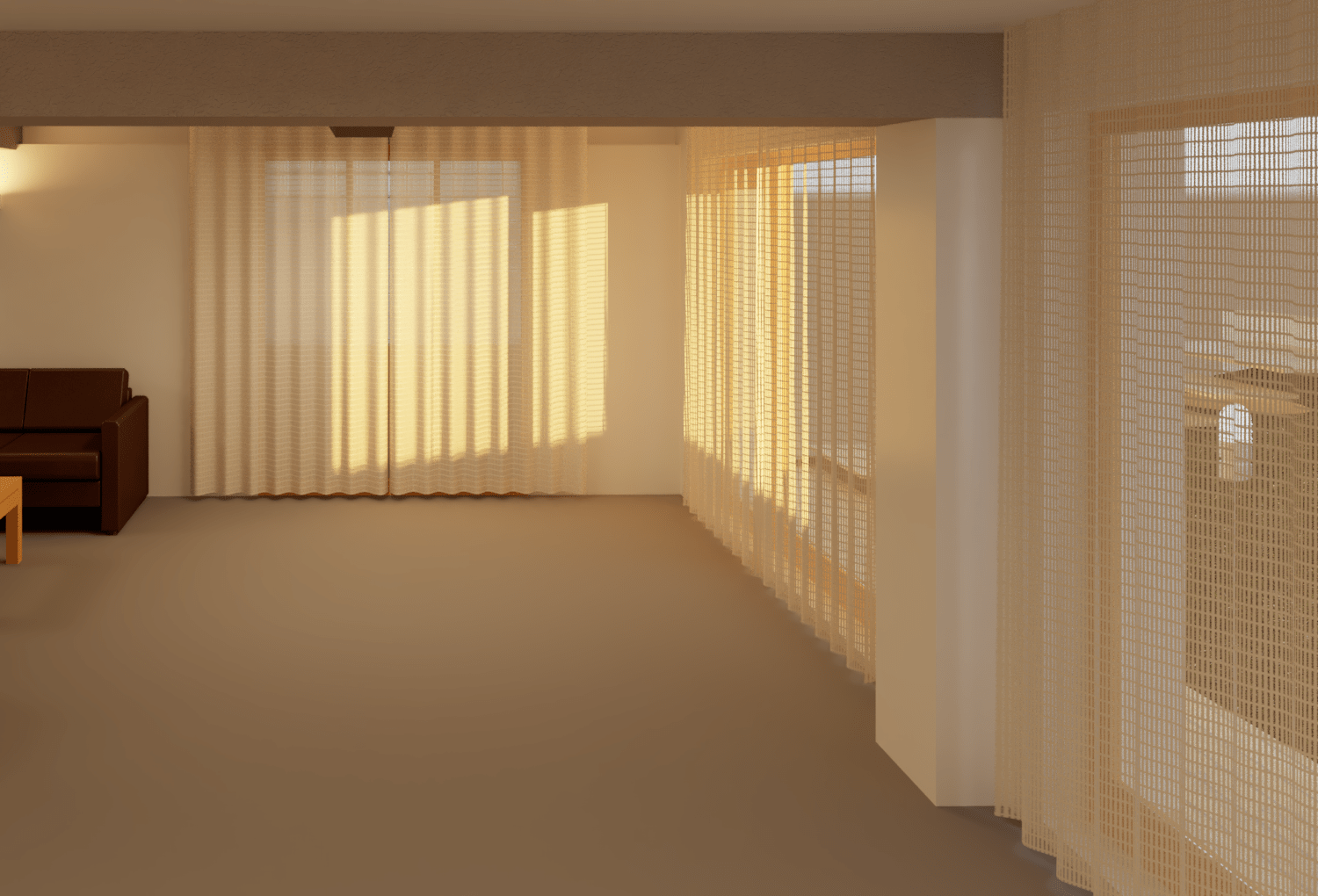 Fabric Curtains Revit Family