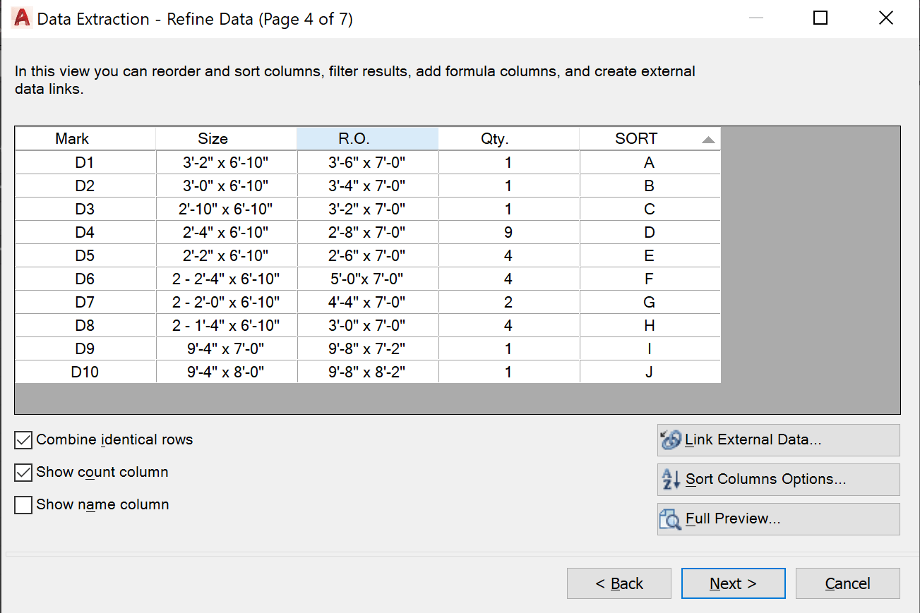 Solved Data Sorting in Autocad table Autodesk Community