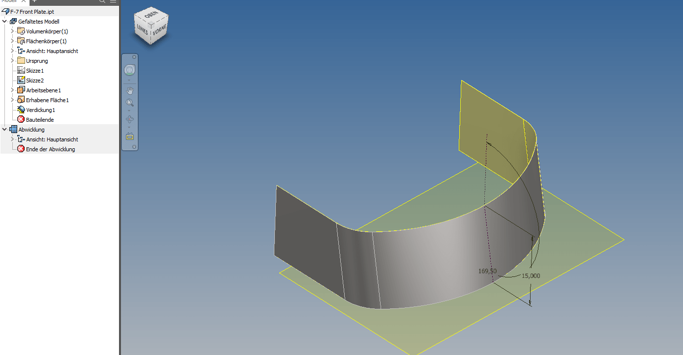 Solved Curved Tapered Sheet MetalLofted Flange Autodesk Community