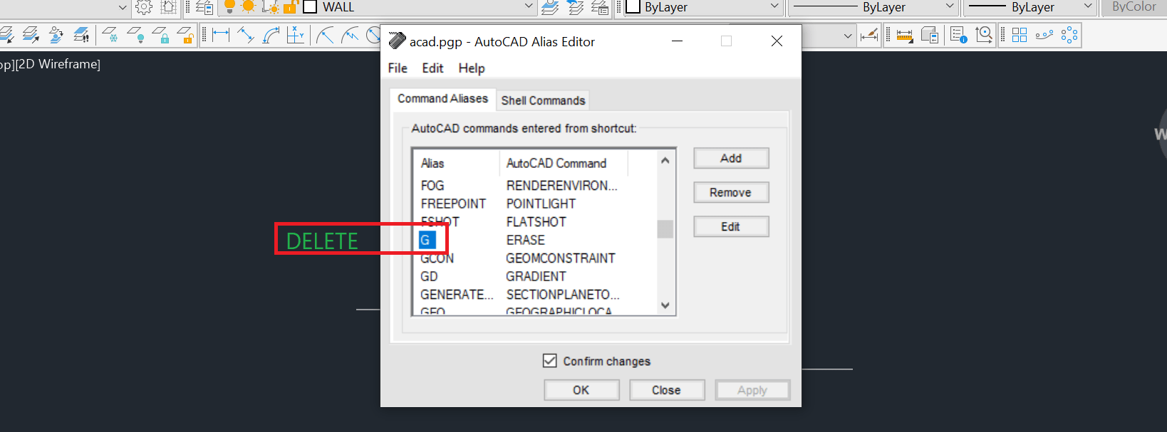 can't change delete alias Autodesk Community