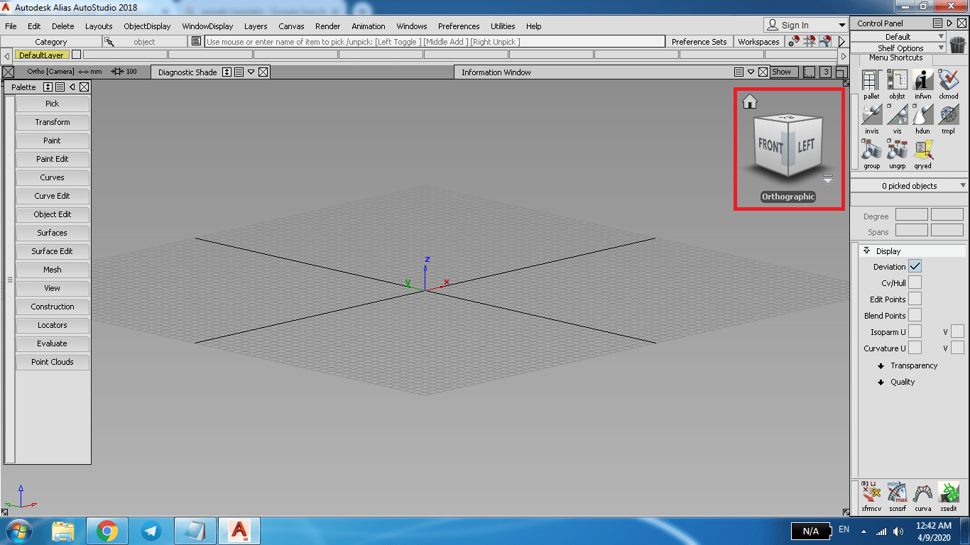 Solved orthographic view in Alias as default Autodesk Community