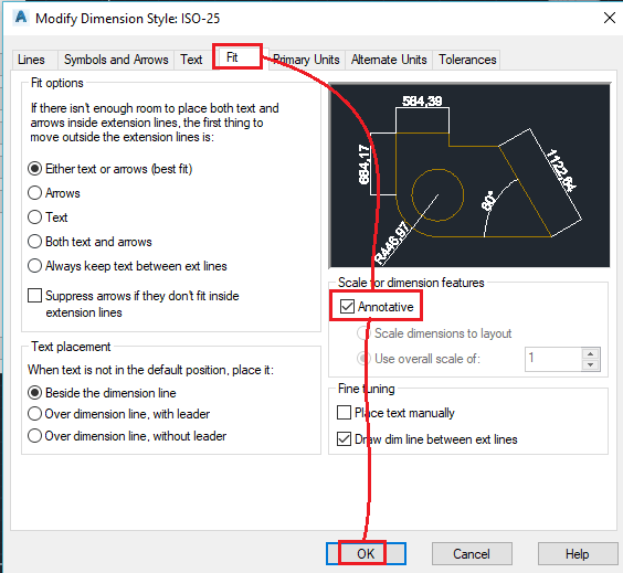 Solved Dimension text height not changing Autodesk