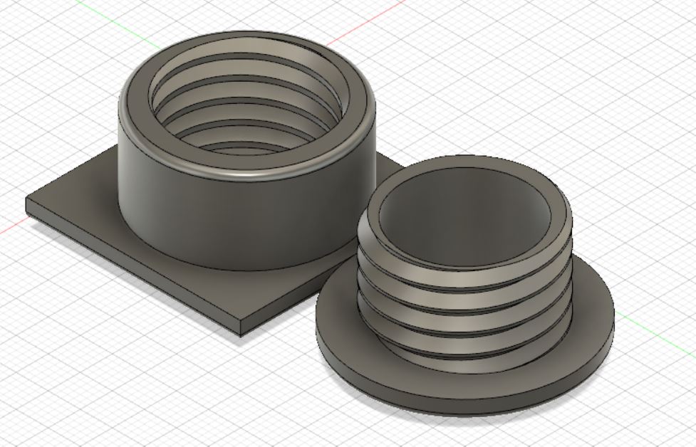 Solved Creating Internal and External threads that can screw into each
