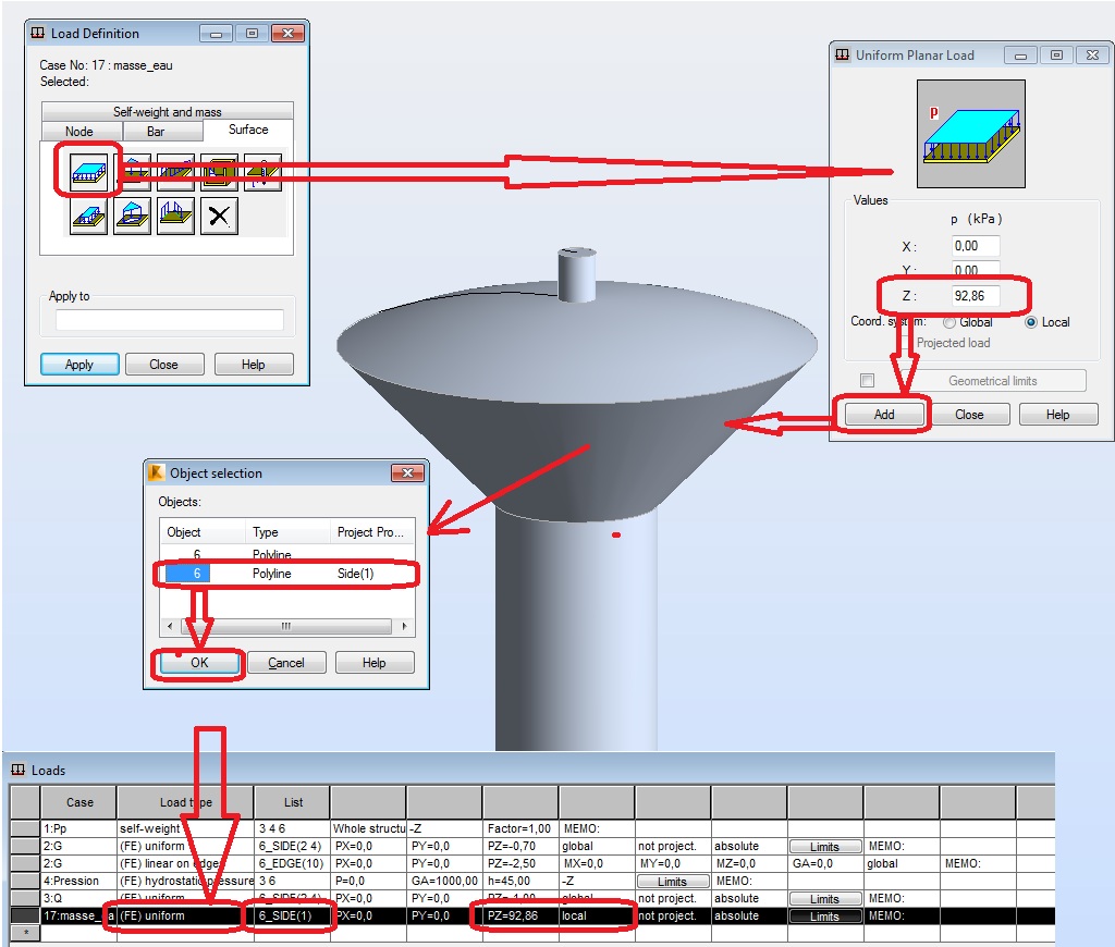 elevated conical tankseismic and hydrodynamic loads calculation Page