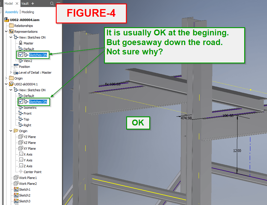 Solved To Assign Design View Representations to 1st Level Parts and