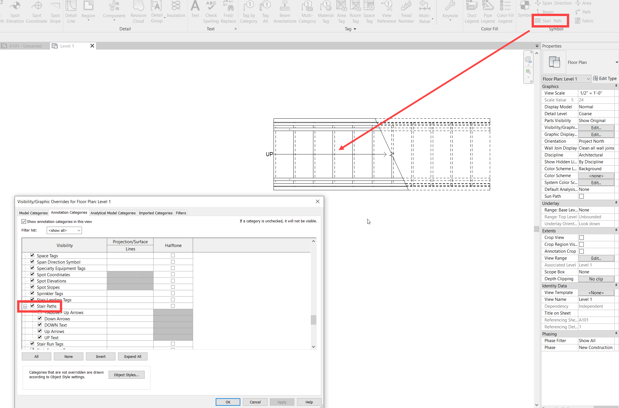 Solved Stair Arrow Missing Autodesk Community