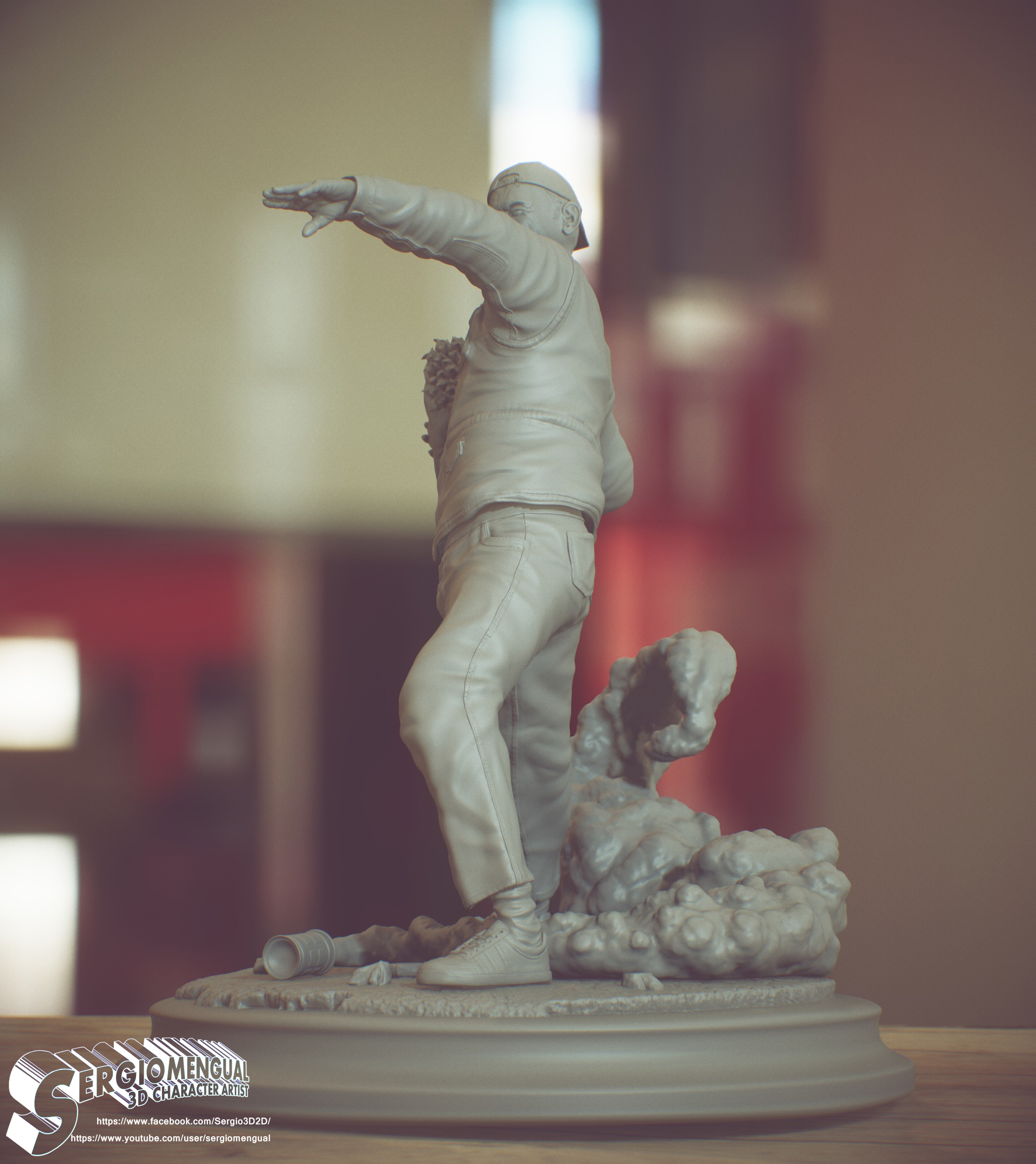 Bansky Rioter 2020 Version. 3D printable Statue. Autodesk Community