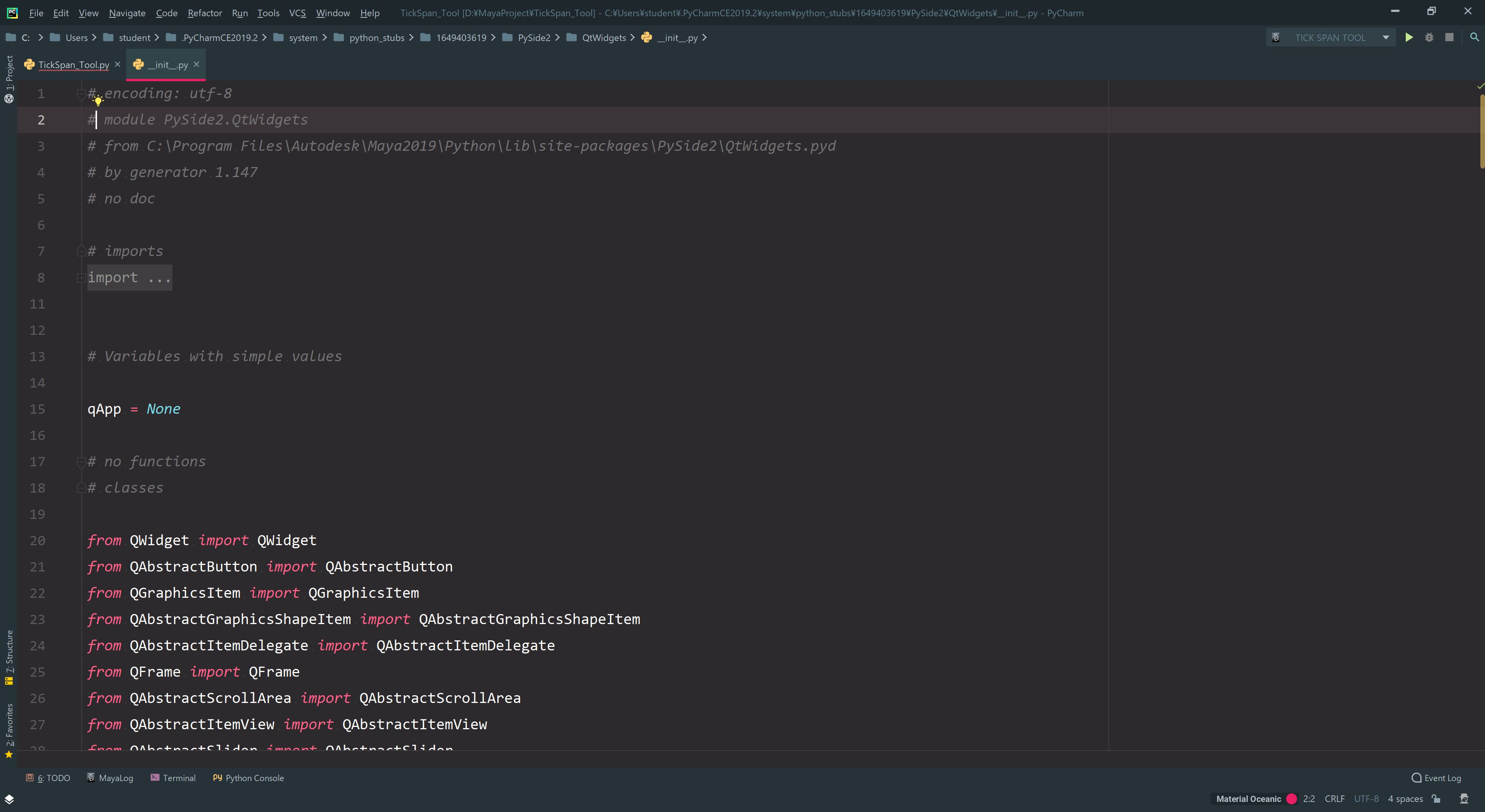  Error ImportError file line 1 No module named PySide Autodesk