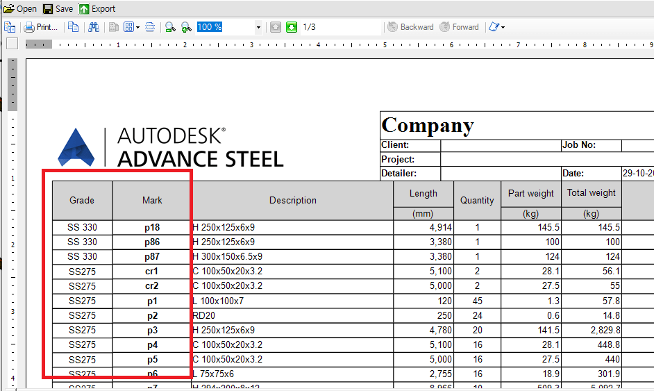 Create a Material Bom list sorted on Steel Quality Autodesk Community