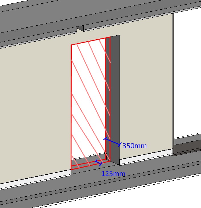 Solved How to close existing empty door opening with a thinner wall in new construction