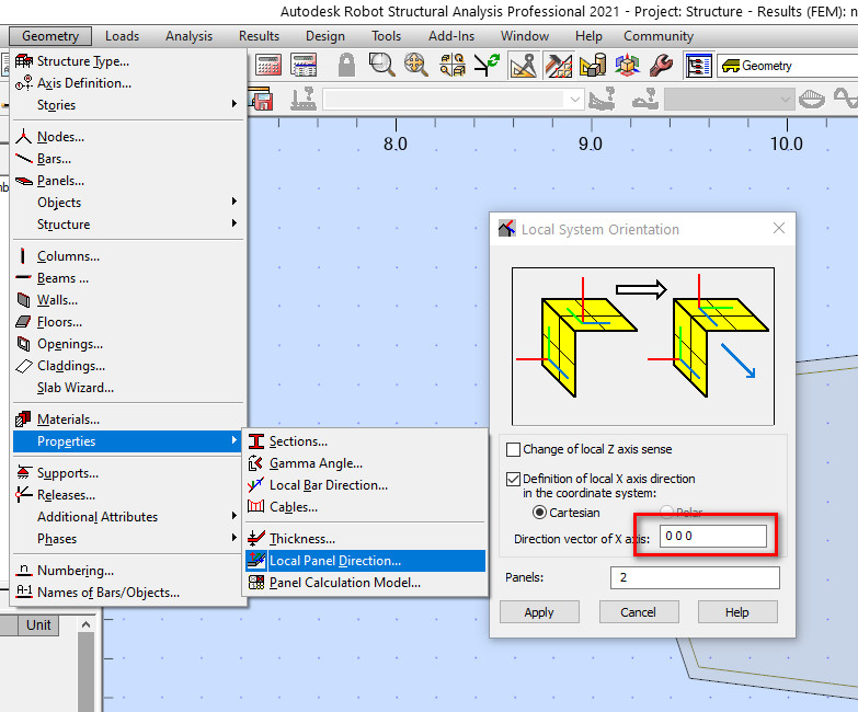 Solved New problem in "incorrect definition of the direction x for the