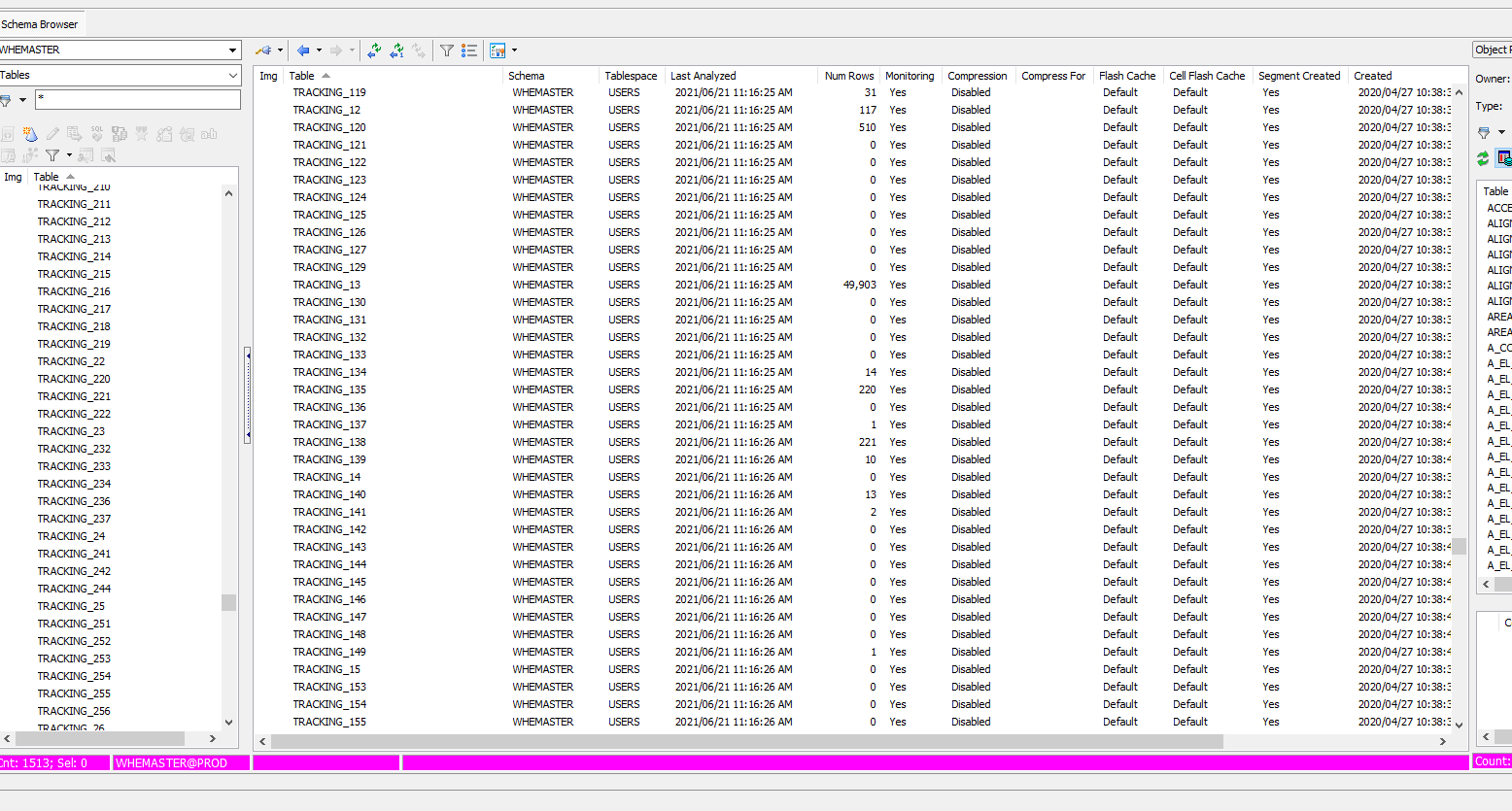 "TRACKING_" Tables Autodesk Community