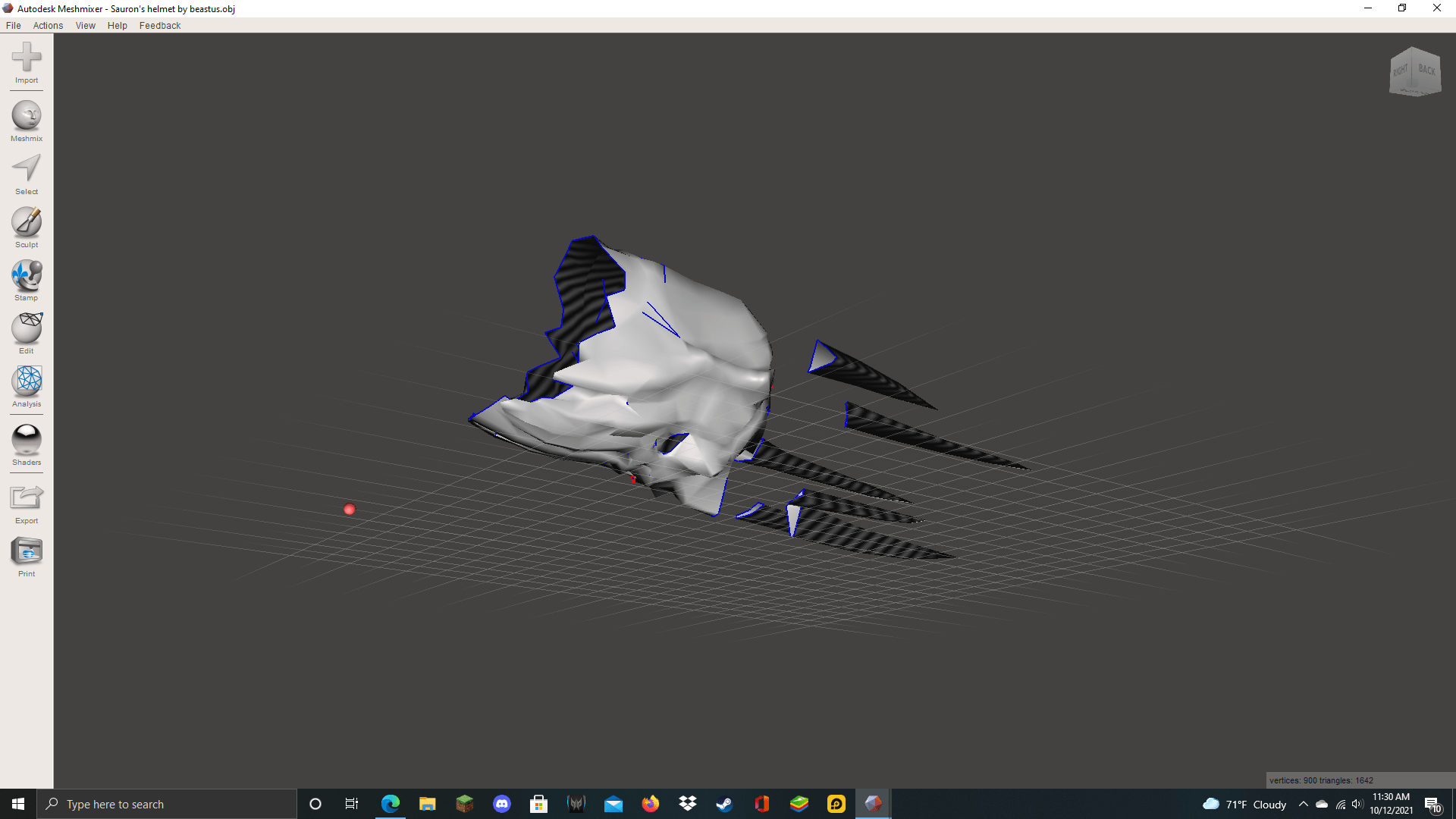 3d Printing Helmet Export from Pepakura not working Autodesk Community