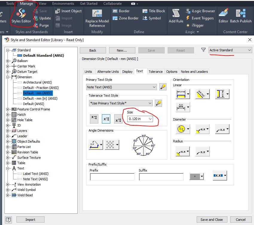 Edit dimension text size Autodesk Community