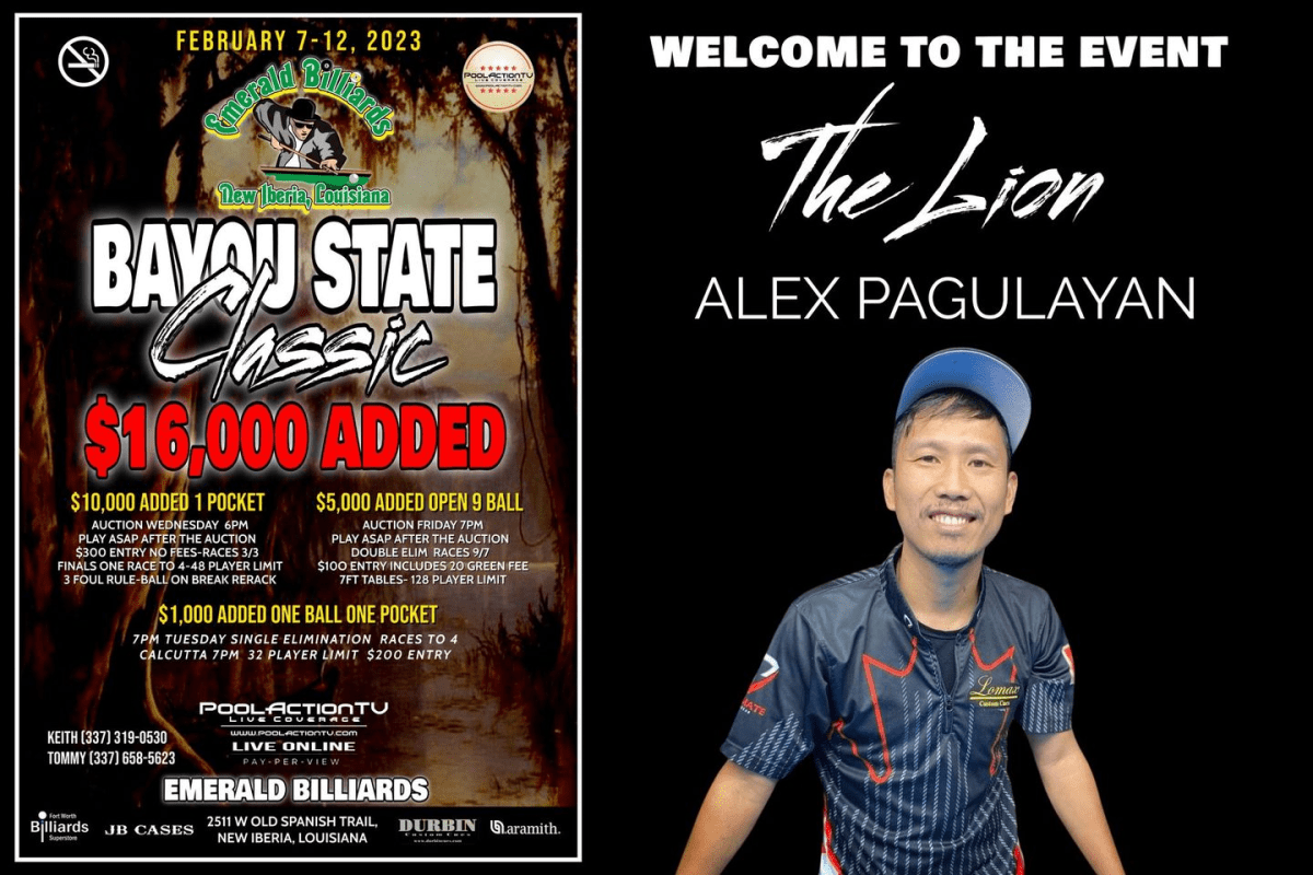 Bayou State ClassicFebruary 712Emerald Billiards New Iberia