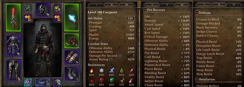 [1.1.5.2] Fire Pet Conjurer Cloud Build Classes, Skills and