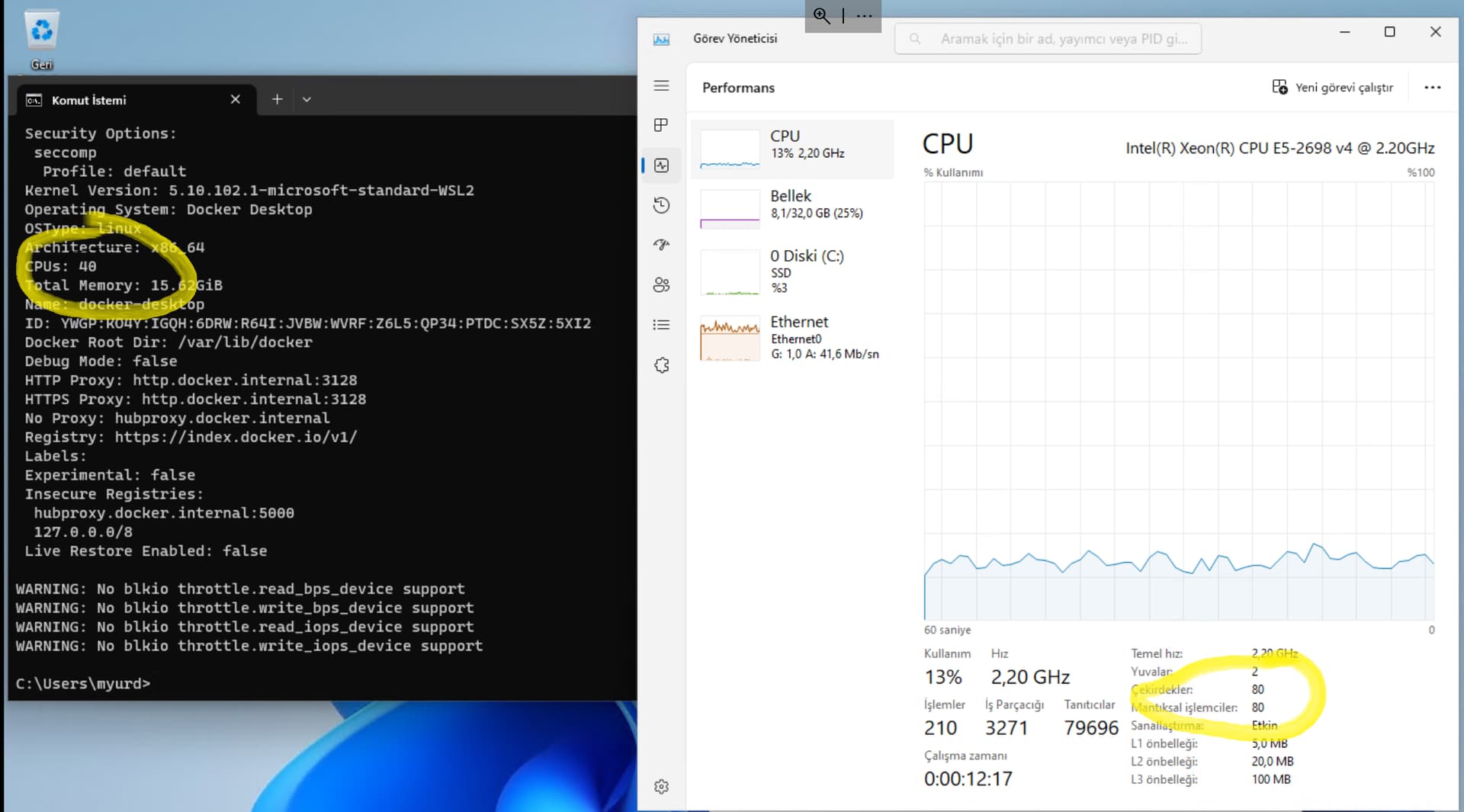 Docker Desktop not using all cpu Docker Desktop for Windows Docker