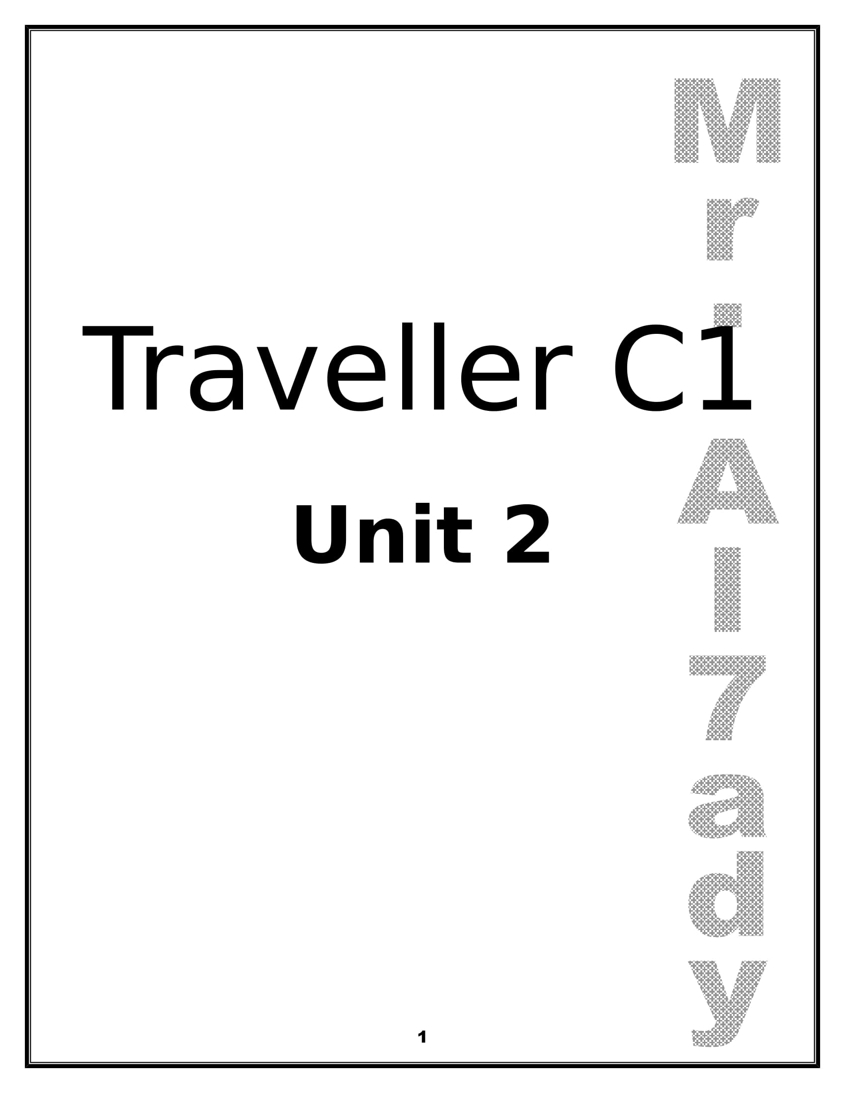 الصف الثاني الثانوي اللغة الانجليزية 3 Traveller