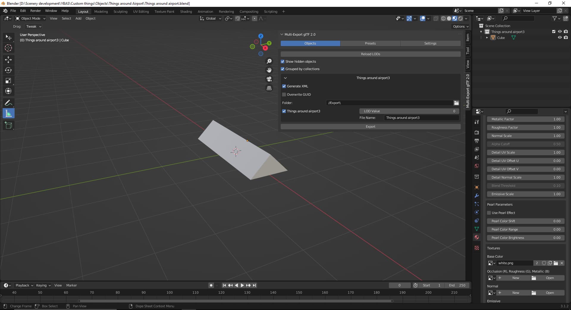 Textures won't work on Custom objects using Asobo's blender exporter