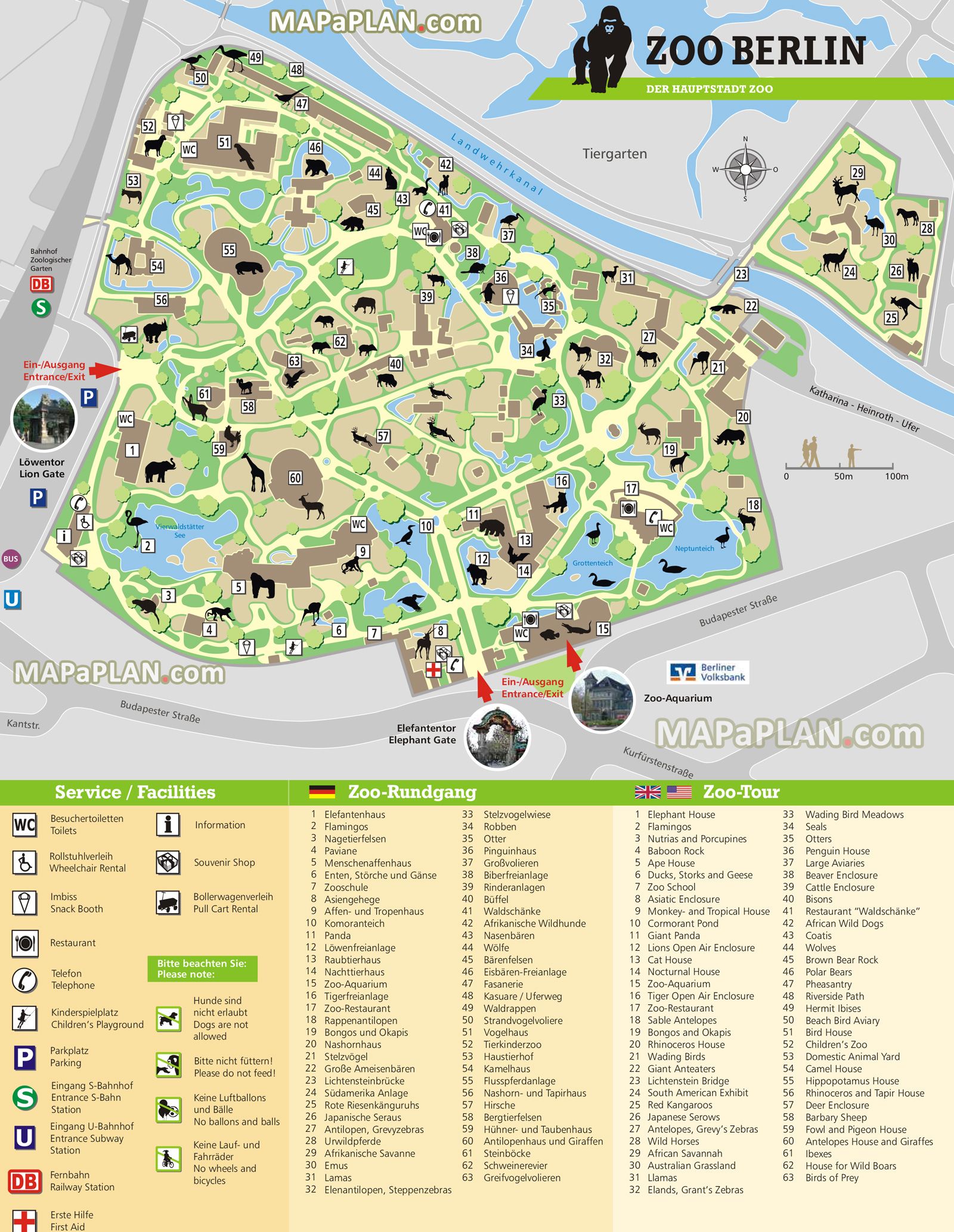 Bronx Zoo Map