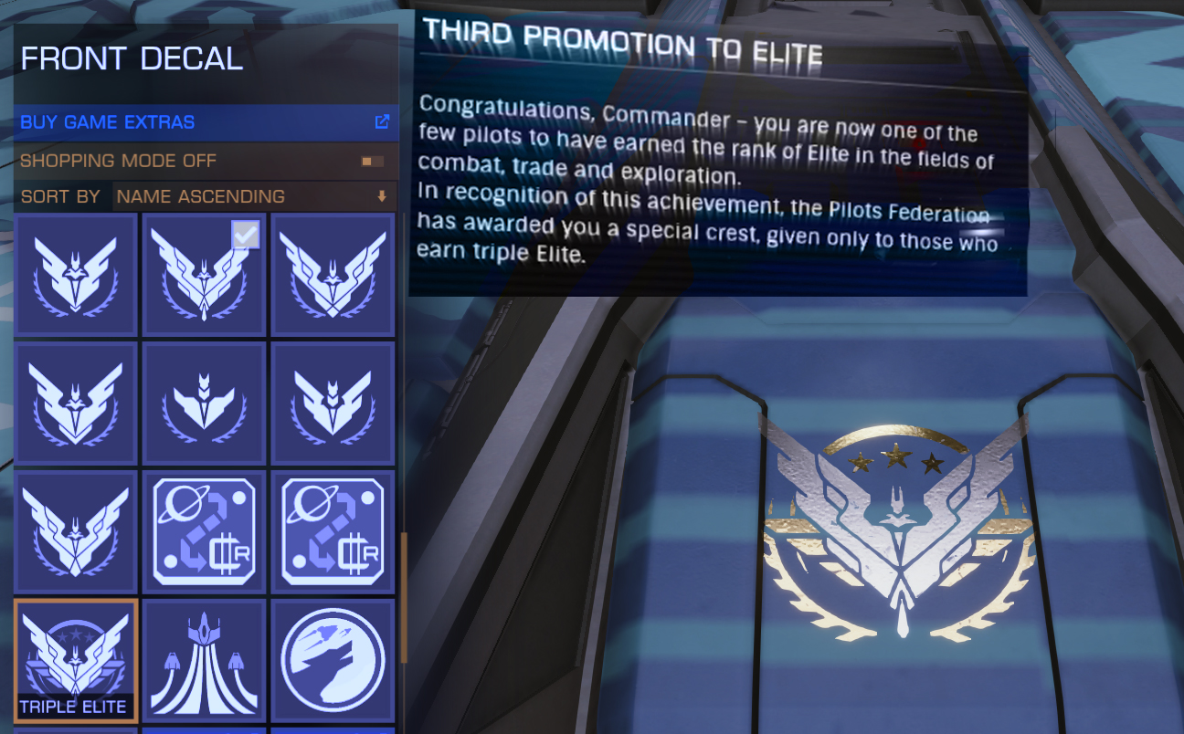 After over 2000h, I didn't know there is a decal for triple Elite 😂