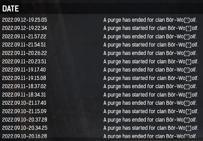 Purge not triggering PC Bug Reports Forums