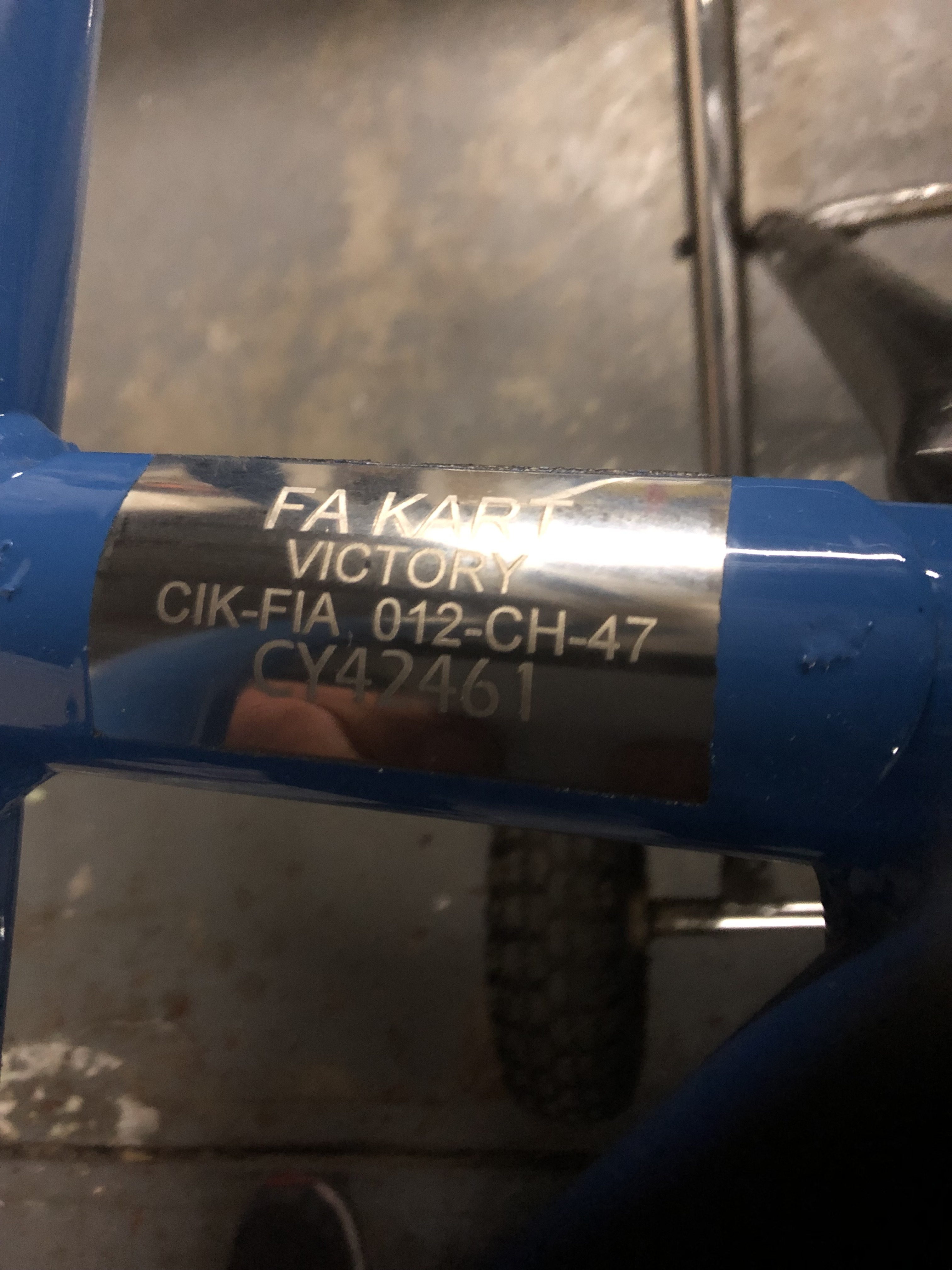 Identifying the Age of a Kart with a Homologation Plate Chassis Setup