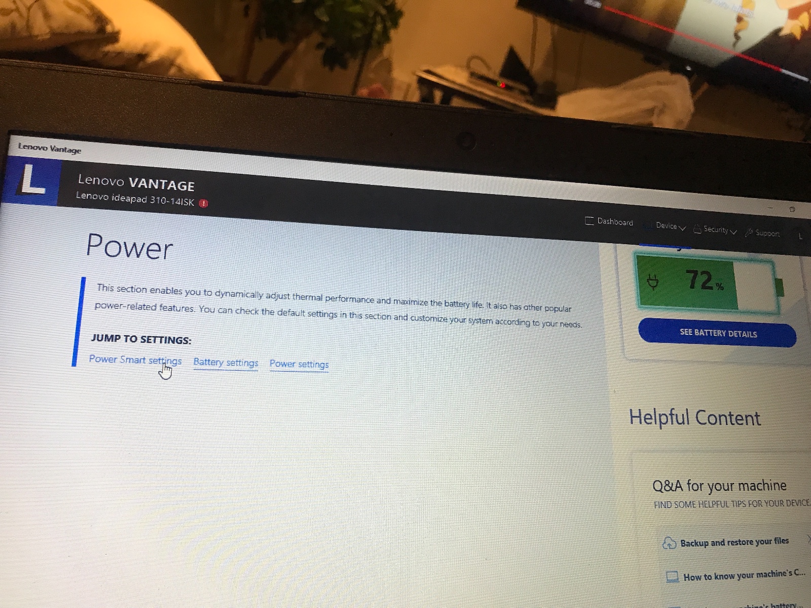Lenovo vantage battery settingsEnglish Community