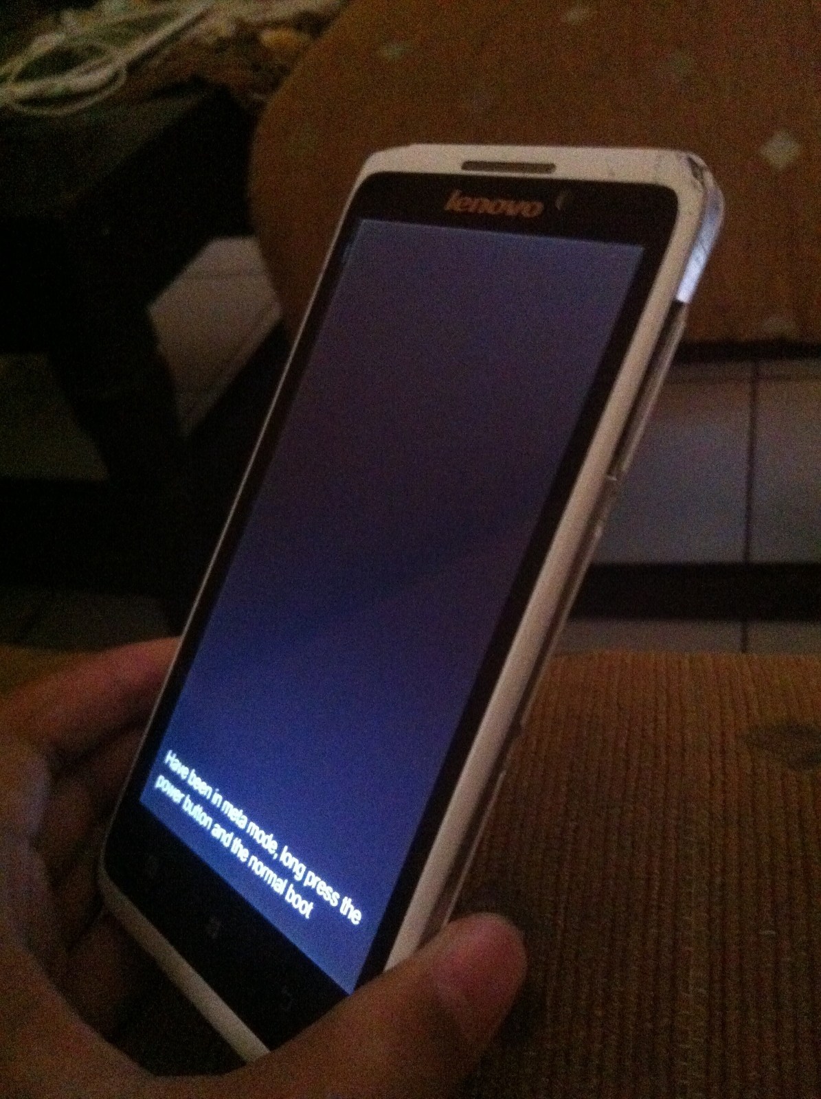 How to fix "Have been in meta mode, long press the power button and the