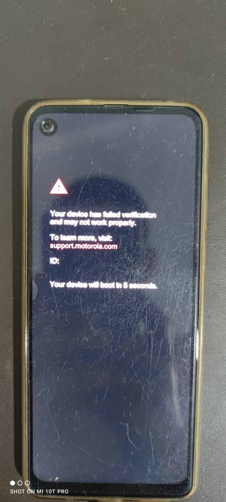 Teléfono no inicia/error falla de Motorola