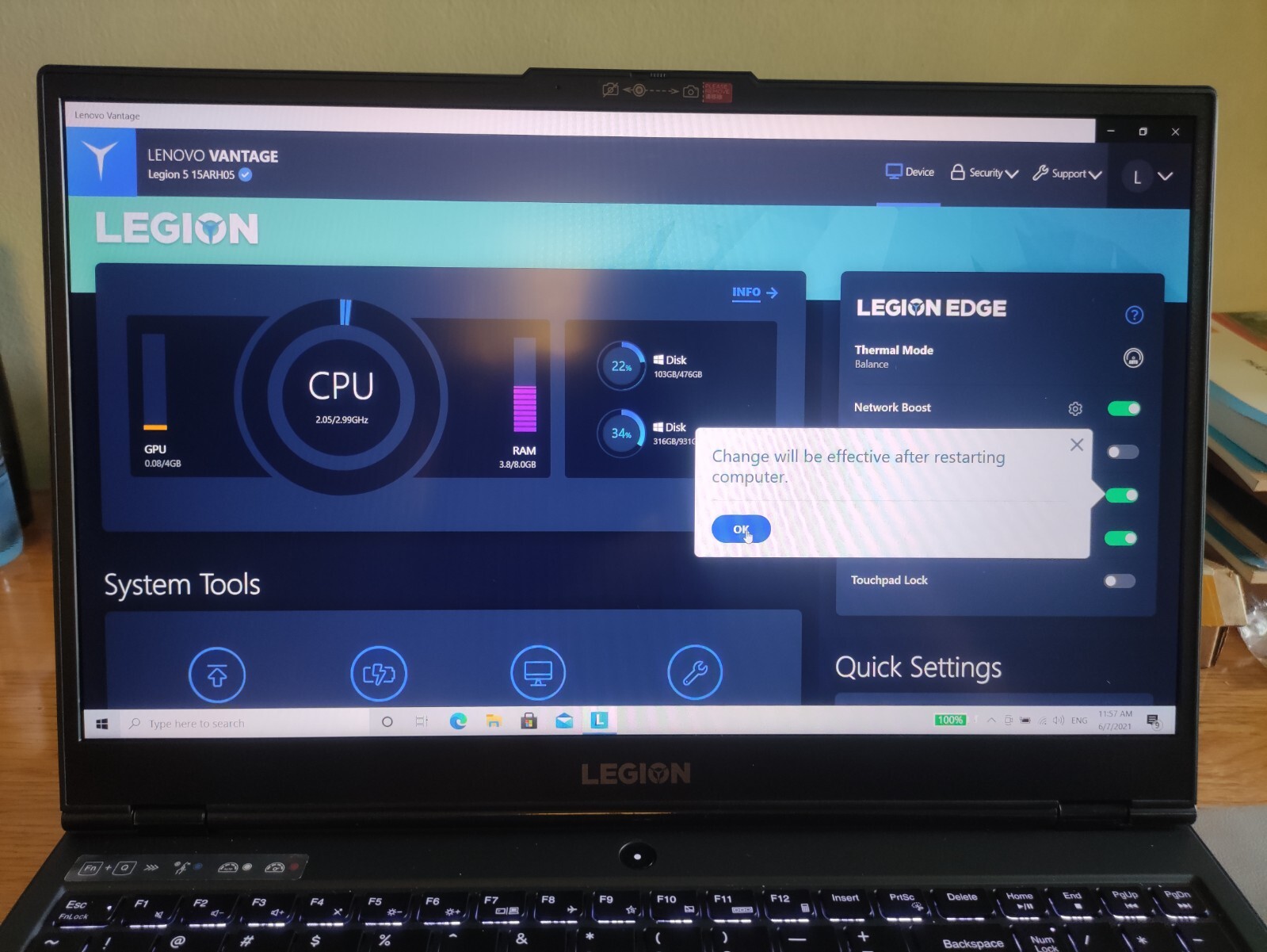 Lenovo Legion 5 15ARH05 screen is flickeringEnglish Community