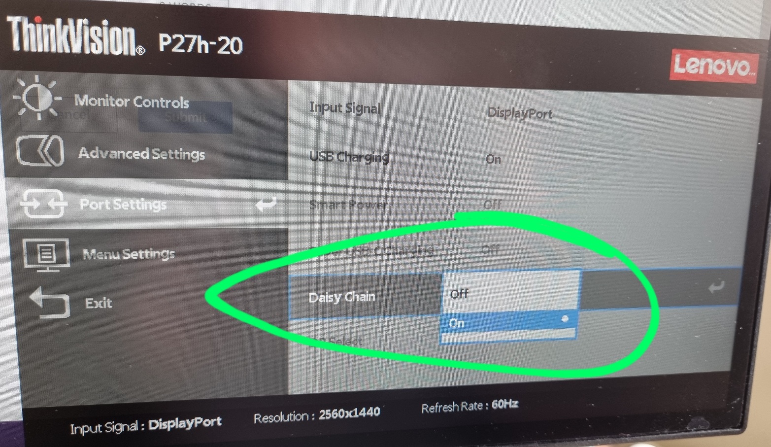 ThinkVision P27h20 daisychainingEnglish Community