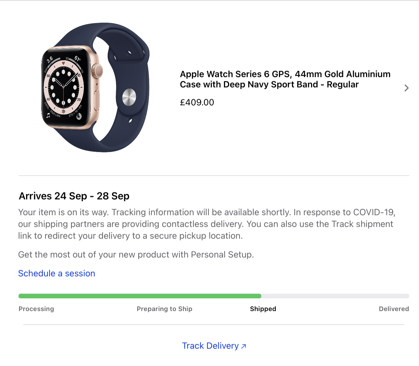 Apple Watch Series 6 Shipping/Order Status Thread Page