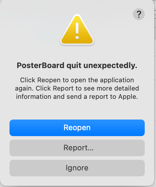 Xcode 14 Beta 4 Simulator crashing "Posterboard has quit unexpectedly