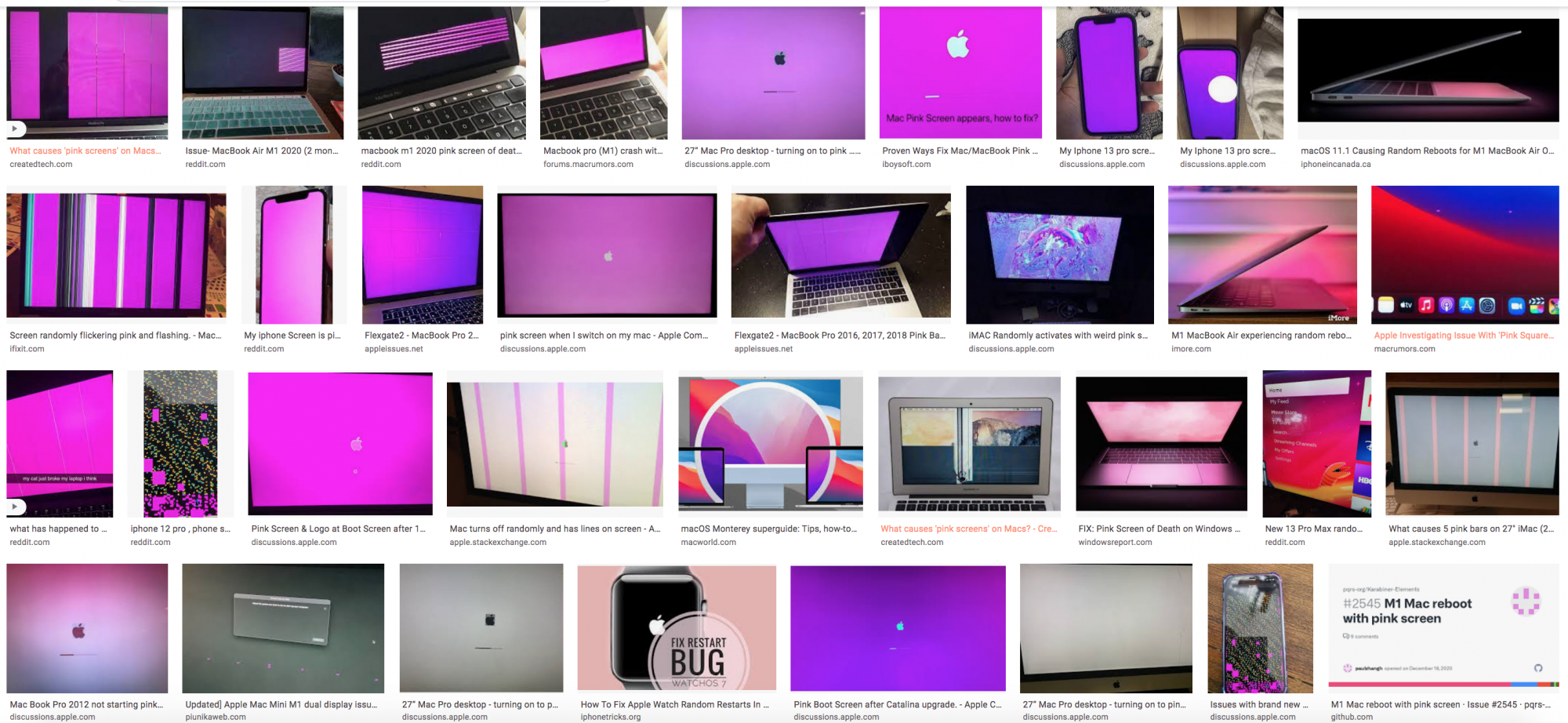 Any fix for the random pink screen reboots on the new M1 macs