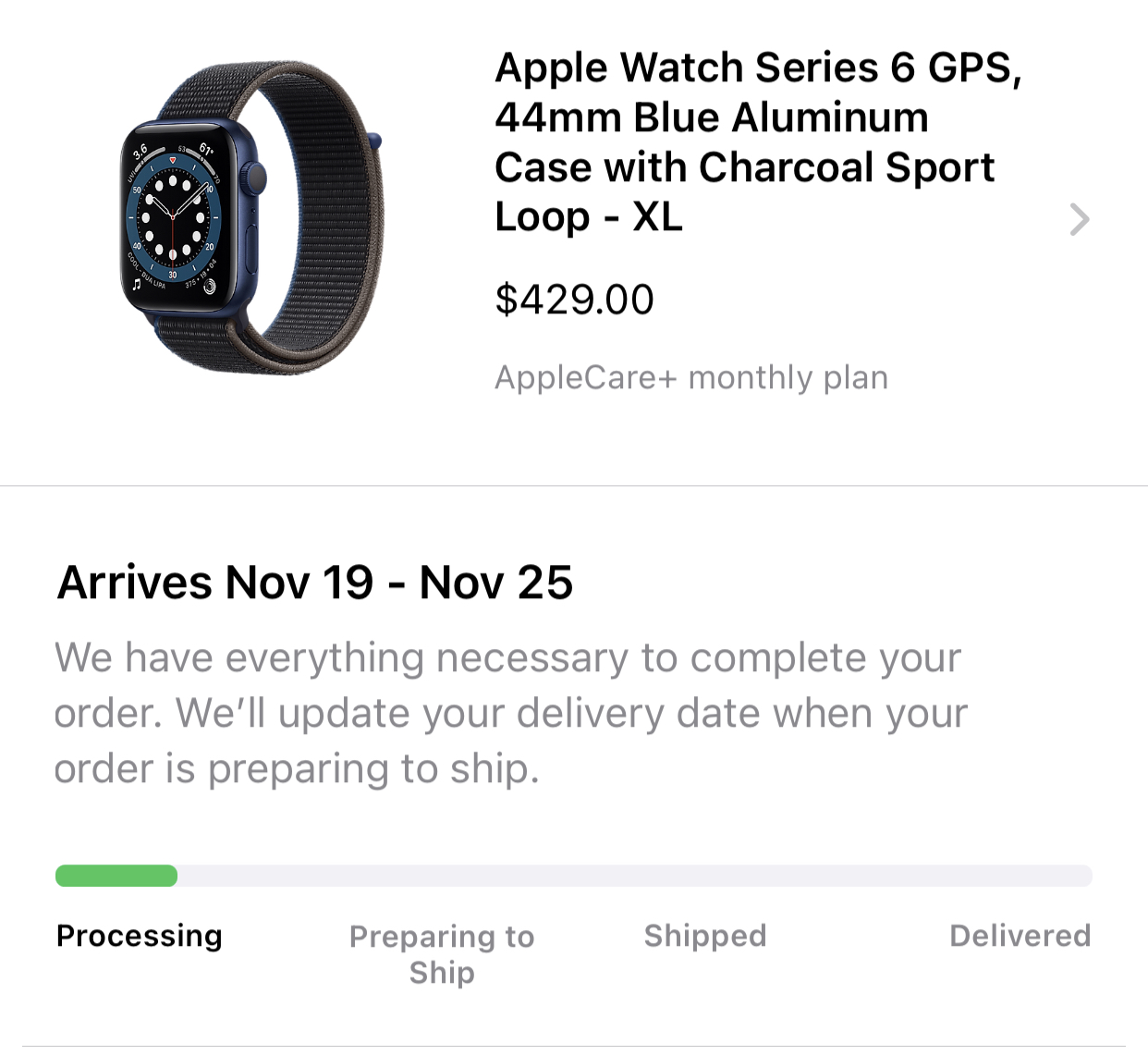 Apple Watch Series 6 Shipping/Order Status Thread