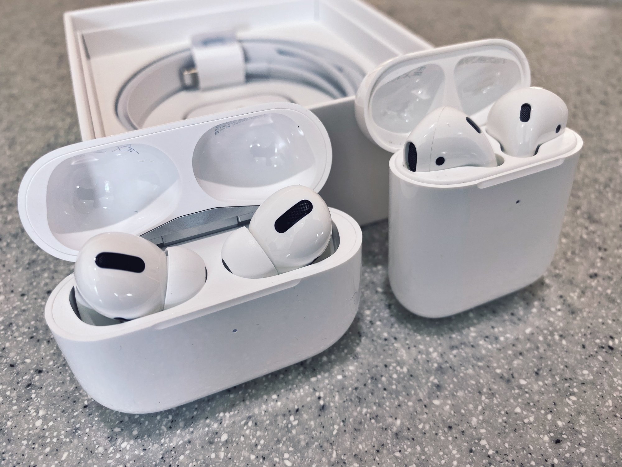 Got my AirPods Pro Photo comparison with AirPods II MacRumors Forums